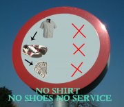 No Shirt No Shoes No Service