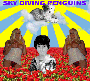 sky diving penguins - think of red pomegranate